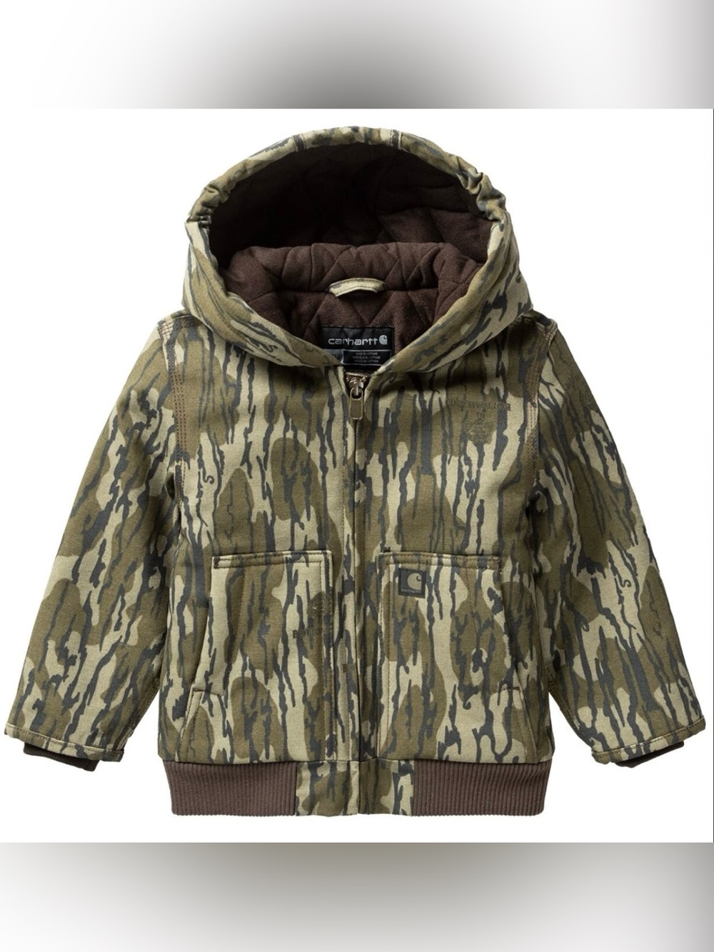 NWT Carhartt Kids’ Canvas Insulated Hooded Camo Jacket Size 6 Months